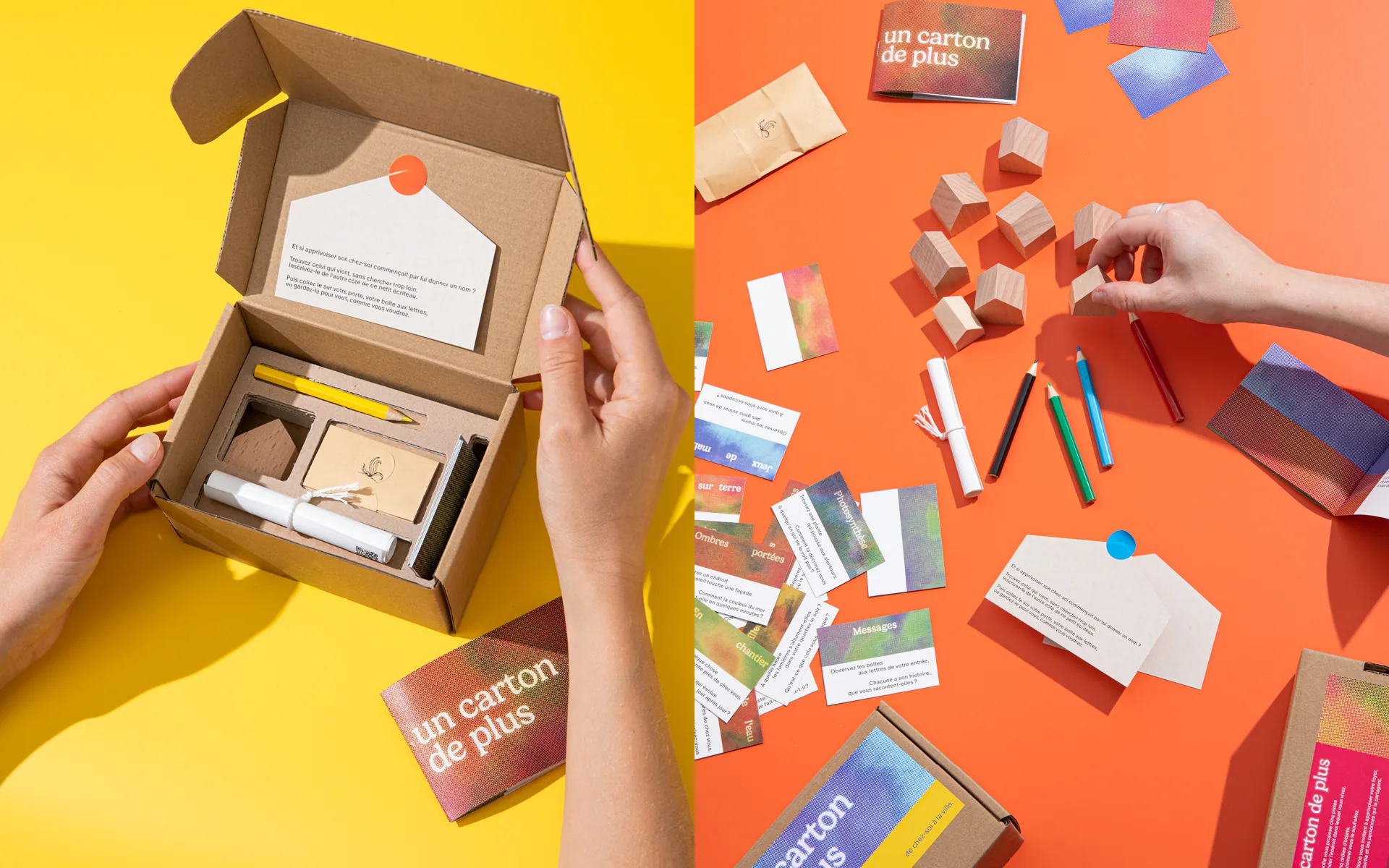 Contenu du kit : crayon, graines, objets et écriteau